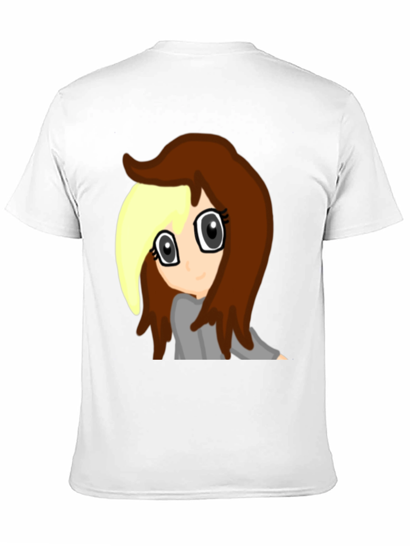 Anime Girl Graphic Tee - Black Cotton Comfort