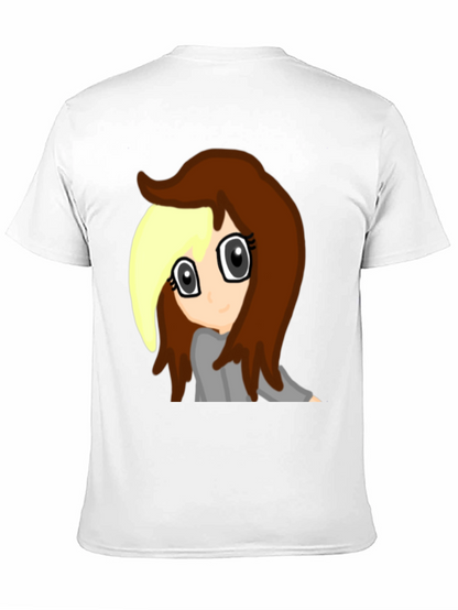 Anime Girl Graphic Tee - Black Cotton Comfort
