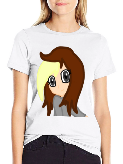 Anime Girl Graphic Tee - Black Cotton Comfort