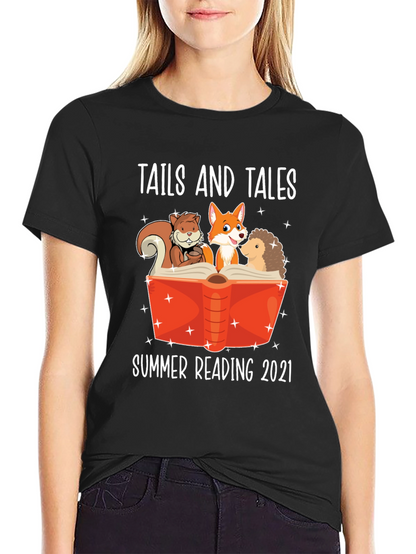 Tails and Tales Summer Reading 2021 T-Shirt