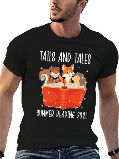 Tails and Tales Summer Reading 2021 T-Shirt