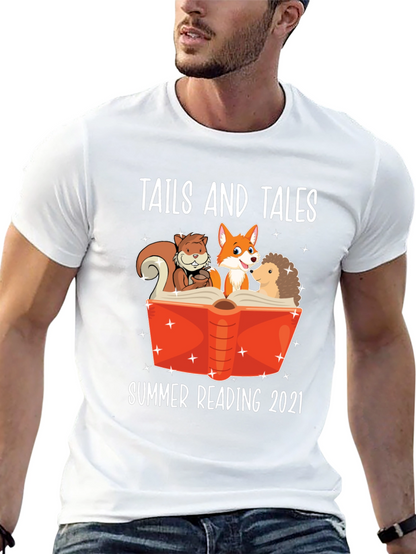 Tails and Tales Summer Reading 2021 T-Shirt