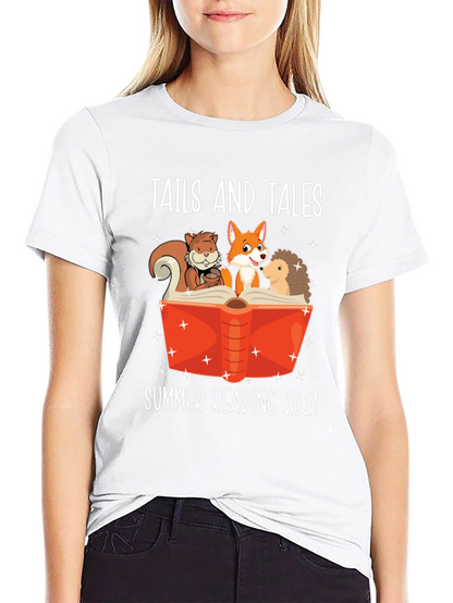 Tails and Tales Summer Reading 2021 T-Shirt