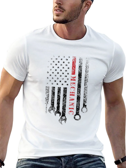 Mechanic American Flag T-Shirt
