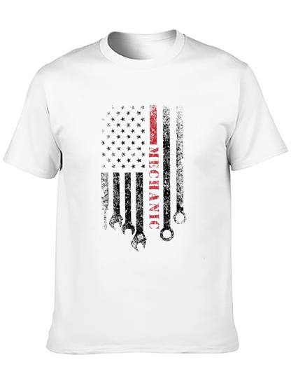 Mechanic American Flag T-Shirt