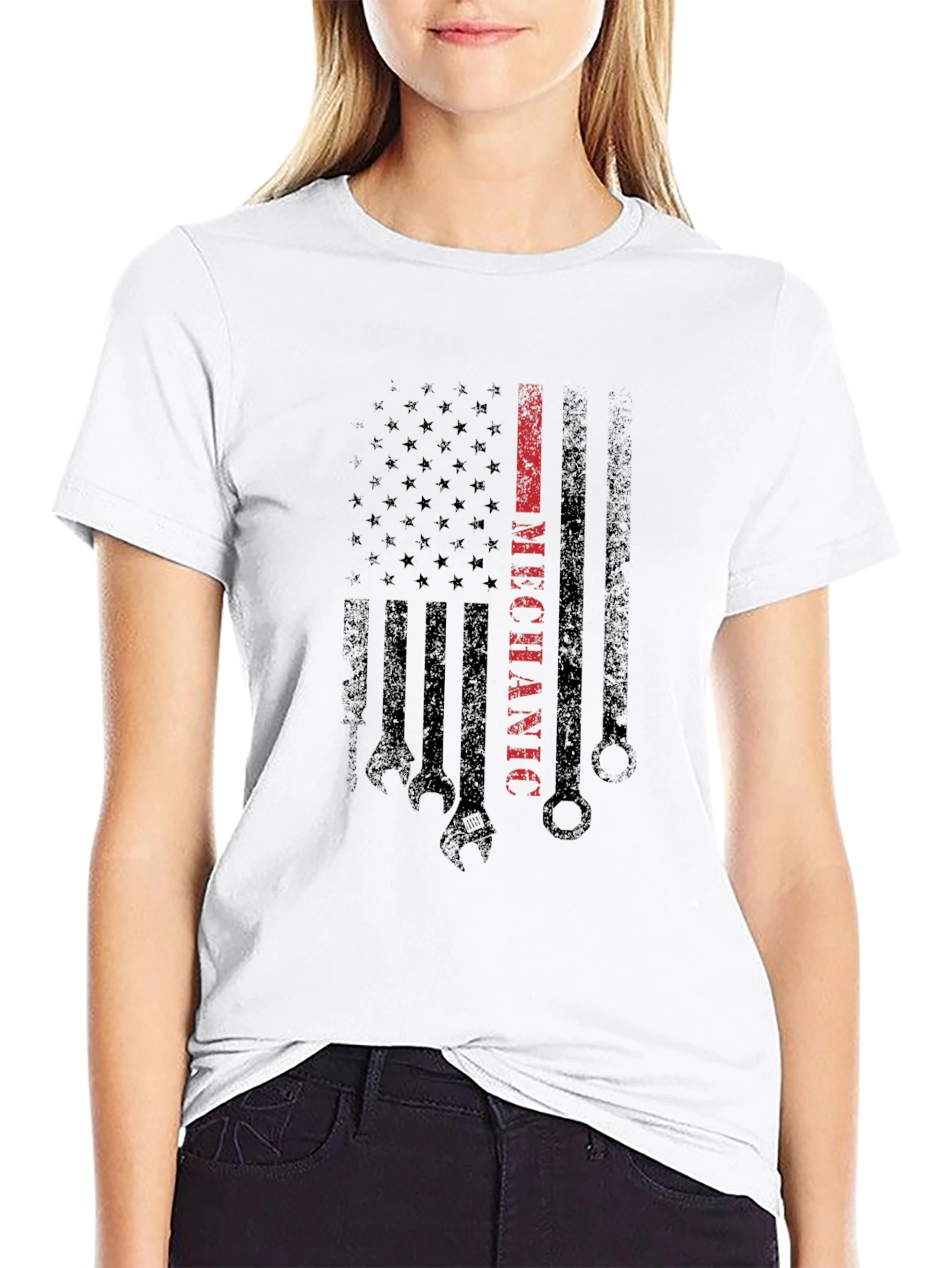 Mechanic American Flag T-Shirt