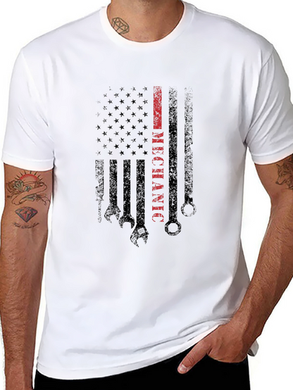Mechanic American Flag T-Shirt