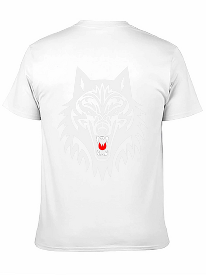 Black Wolf Graphic Tee - Tribal Style