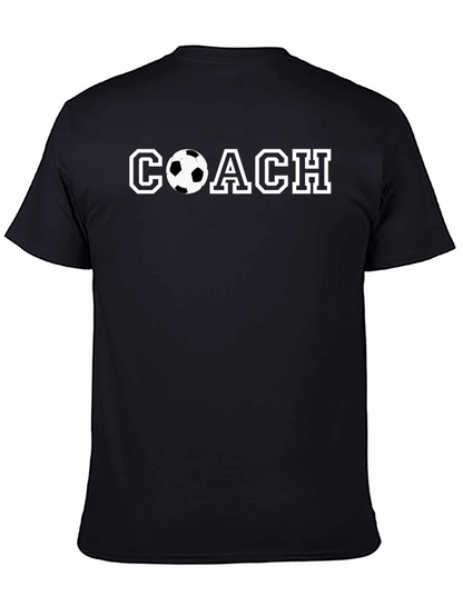 Soccer Coach Graphic T-Shirt - Black Cotton Tee