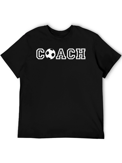 Soccer Coach Graphic T-Shirt - Black Cotton Tee