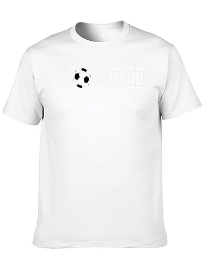 Soccer Coach Graphic T-Shirt - Black Cotton Tee