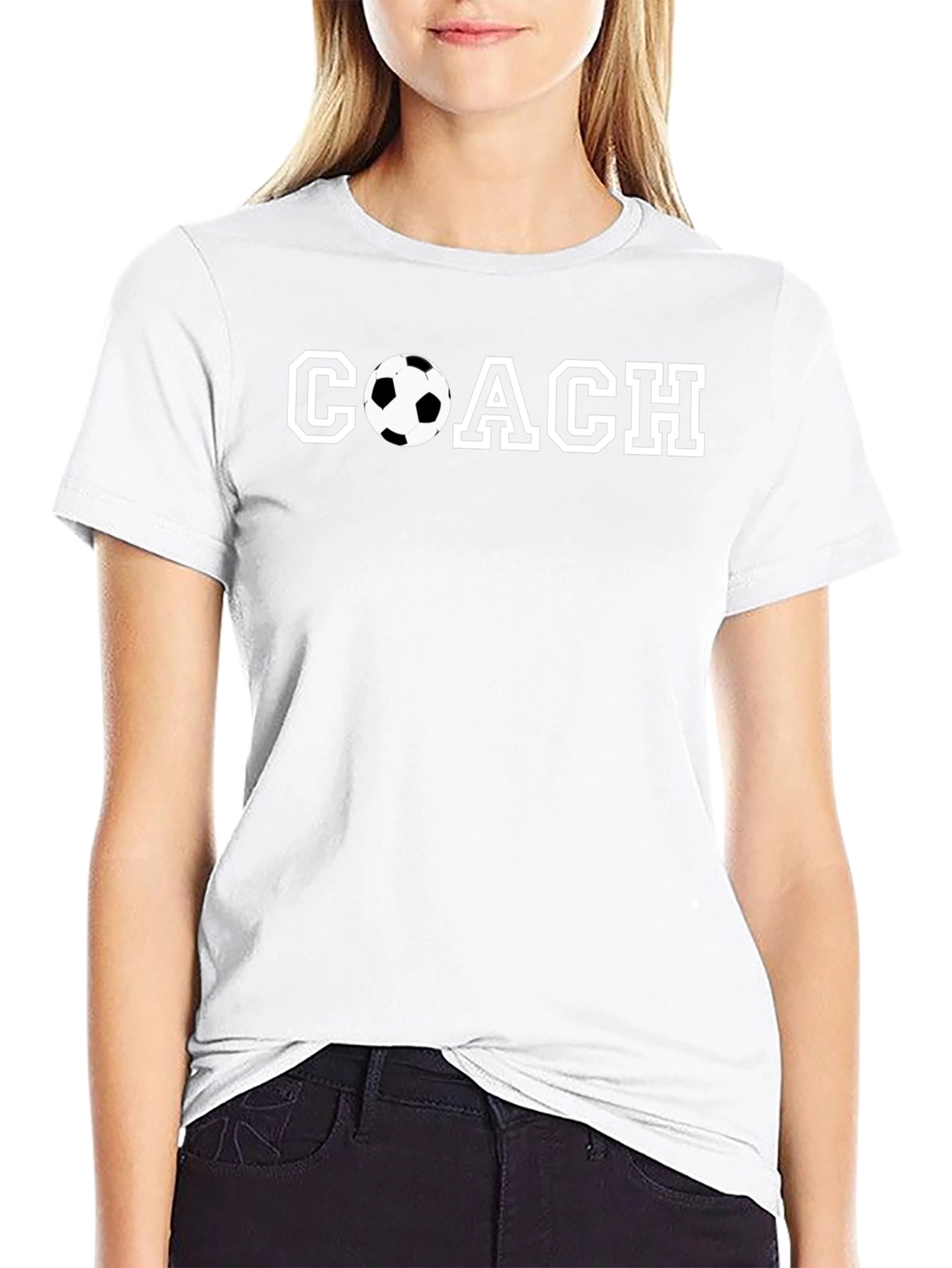 Soccer Coach Graphic T-Shirt - Black Cotton Tee