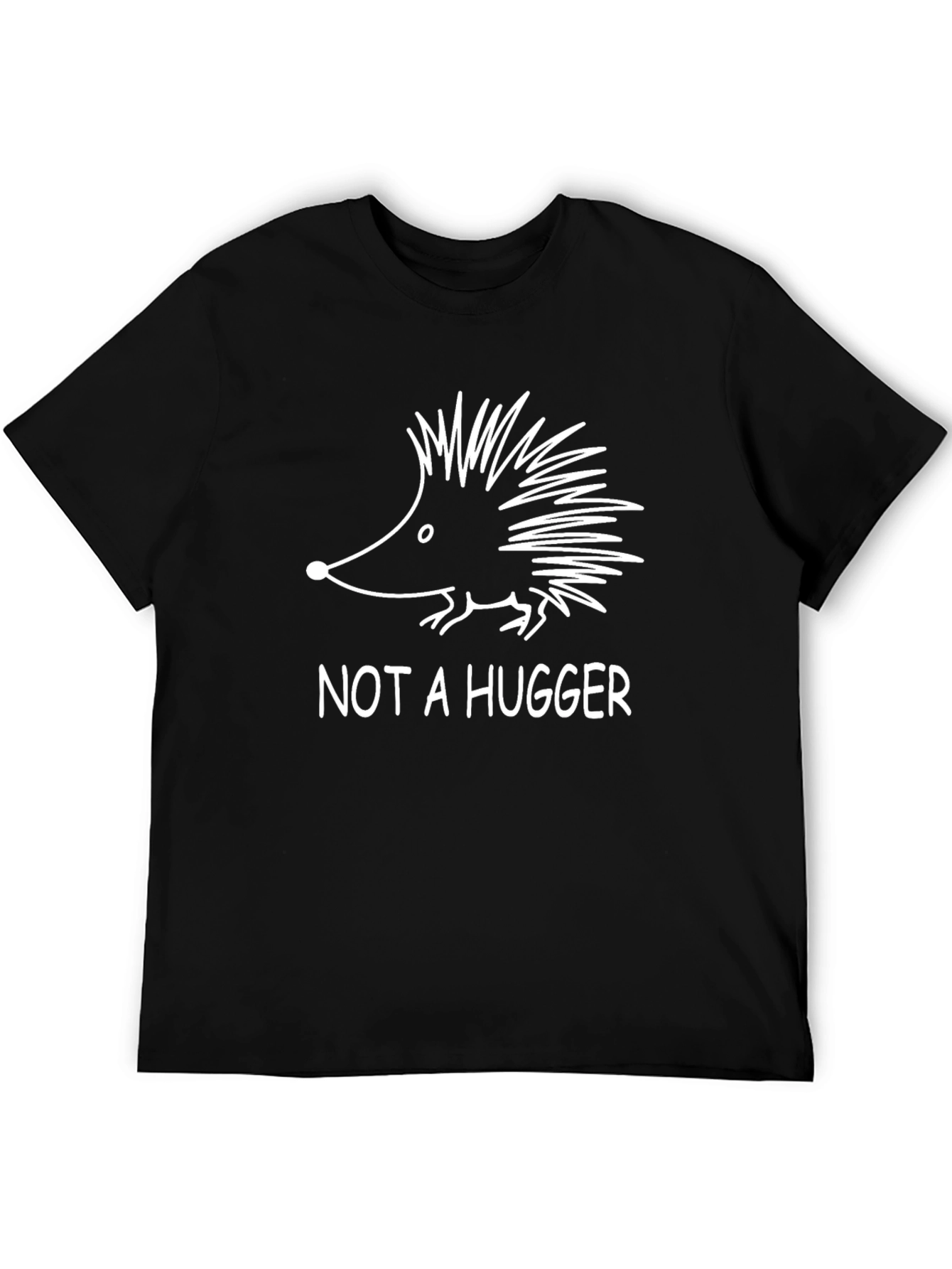 Not a Hugger Hedgehog Black T-Shirt