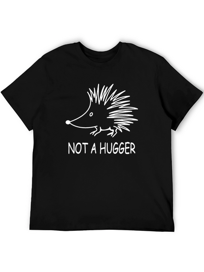 Not a Hugger Hedgehog Black T-Shirt