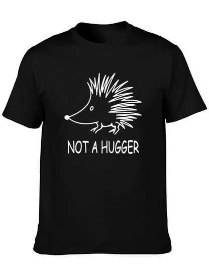 Not a Hugger Hedgehog Black T-Shirt