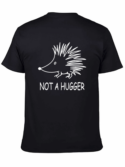 Not a Hugger Hedgehog Black T-Shirt