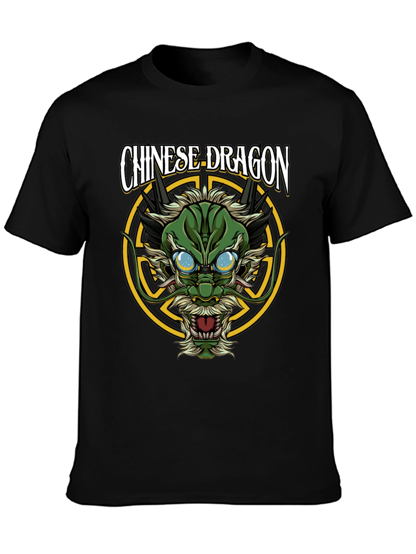 Chinese Dragon Graphic T-Shirt - Black