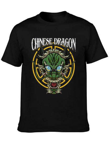 Chinese Dragon Graphic T-Shirt - Black