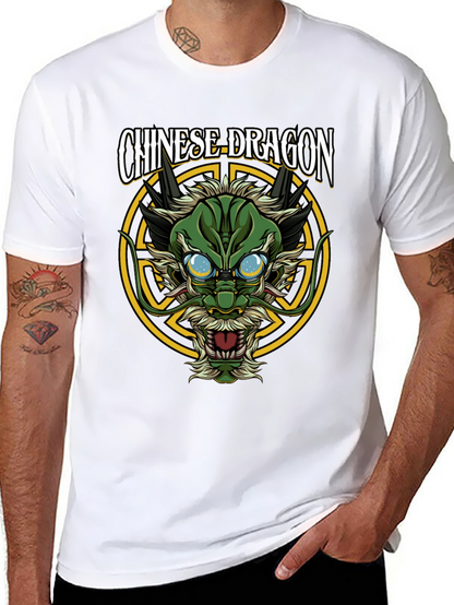 Chinese Dragon Graphic T-Shirt - Black