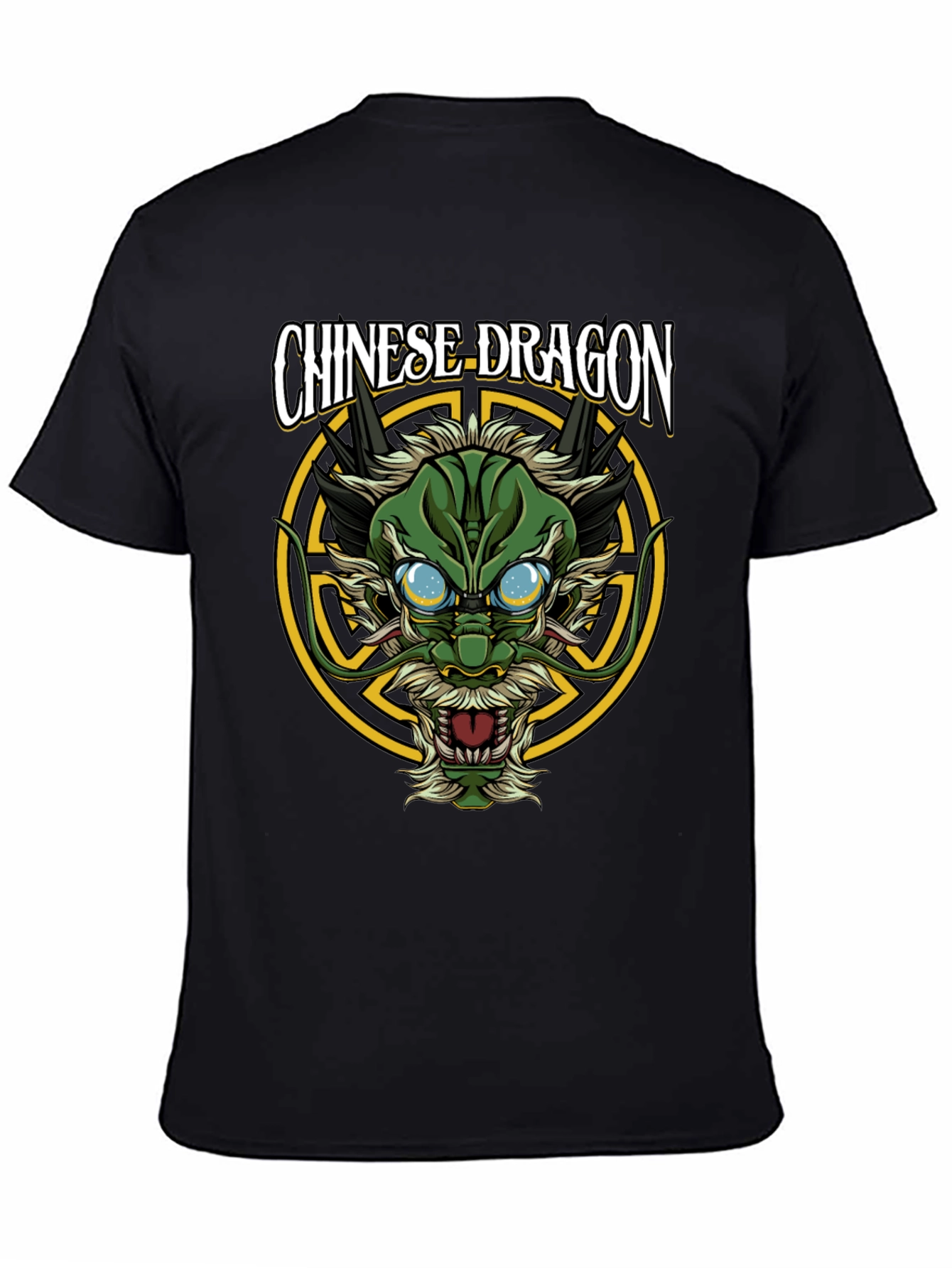 Chinese Dragon Graphic T-Shirt - Black
