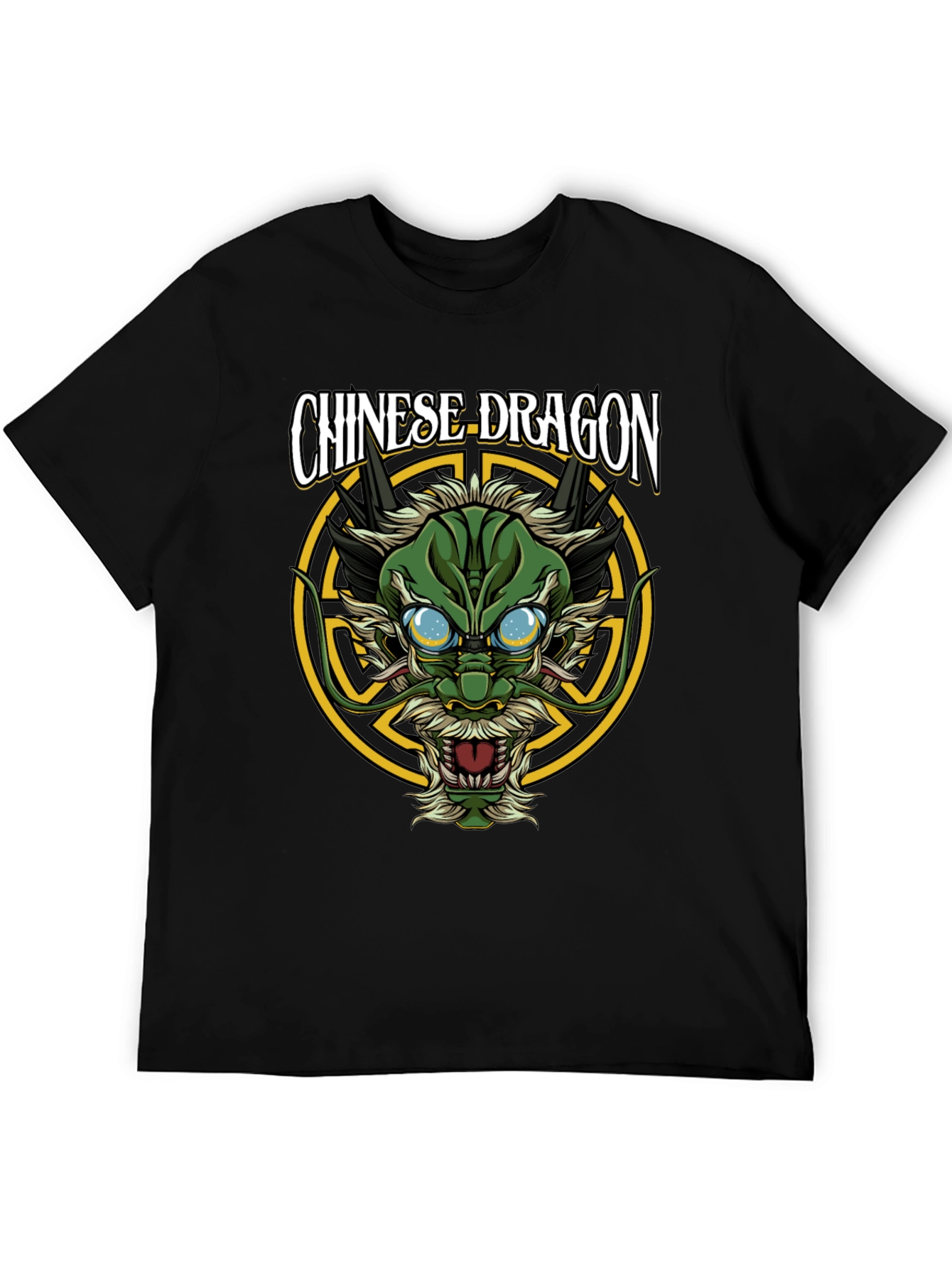 Chinese Dragon Graphic T-Shirt - Black
