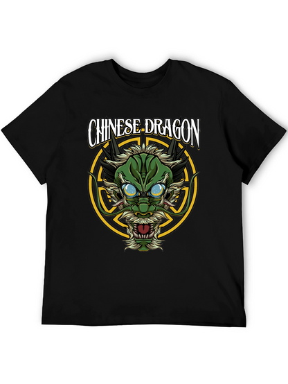 Chinese Dragon Graphic T-Shirt - Black