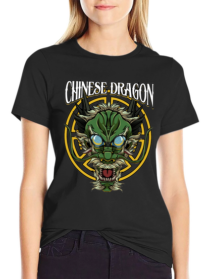 Chinese Dragon Graphic T-Shirt - Black