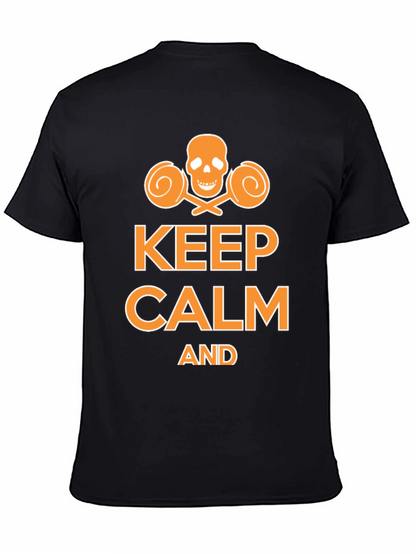 Keep Calm Funny Skull Lollipop Graphic T-Shirt