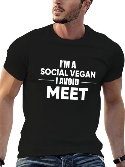 Social Vegan Graphic Tee - Avoid Meat