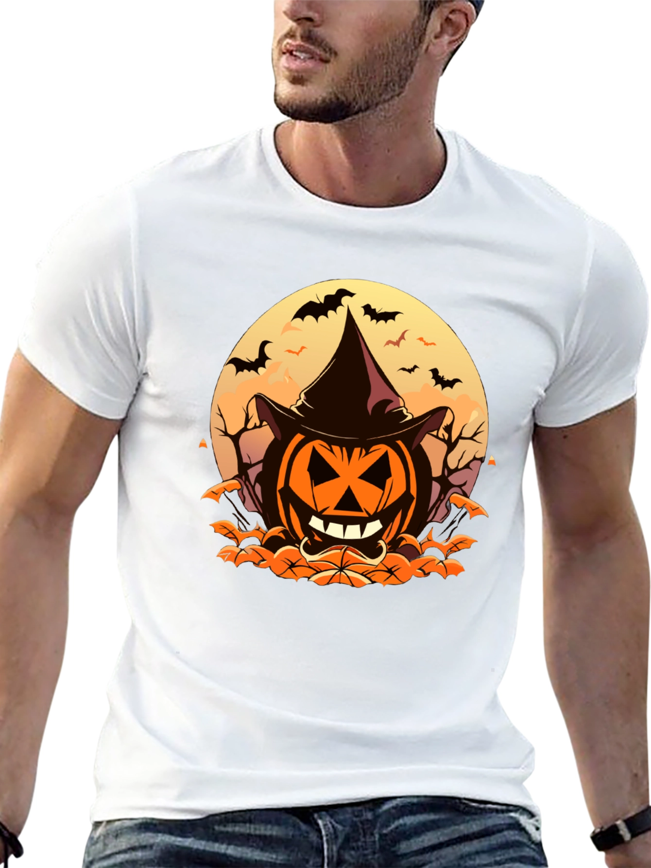 Halloween Pumpkin Witch T-Shirt - Spooky Season