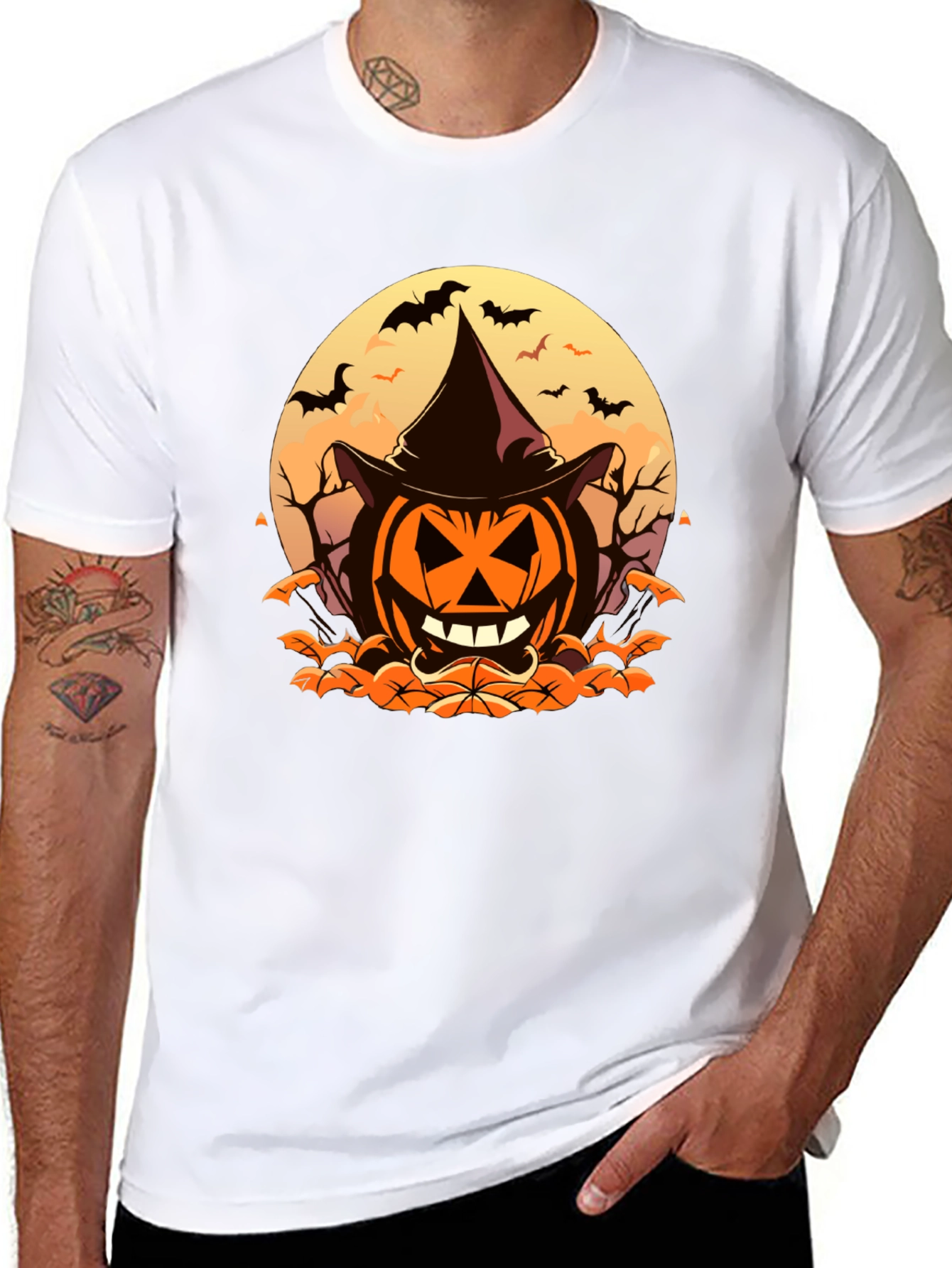 Halloween Pumpkin Witch T-Shirt - Spooky Season