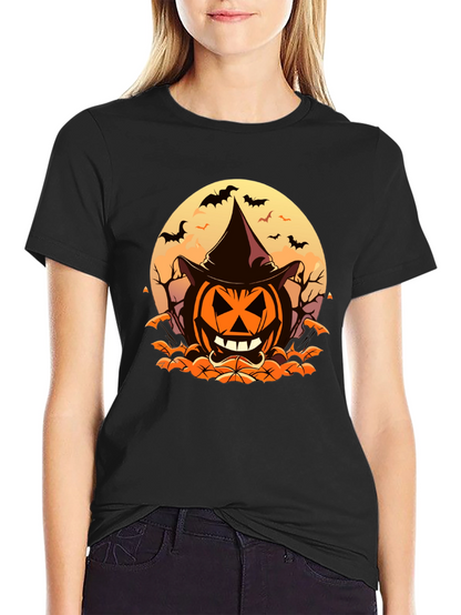 Halloween Pumpkin Witch T-Shirt - Spooky Season