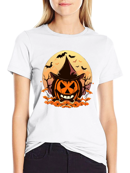 Halloween Pumpkin Witch T-Shirt - Spooky Season