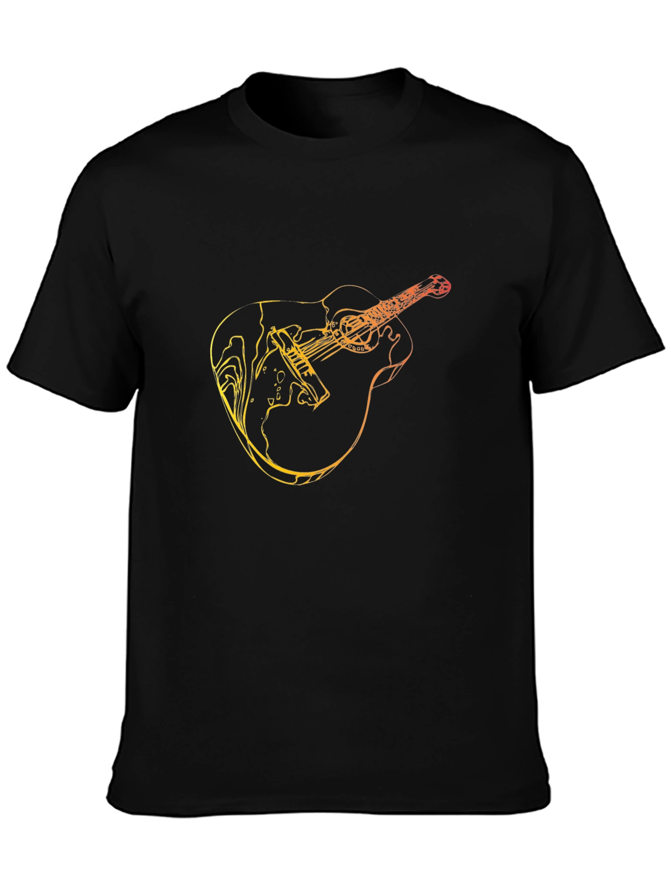 Guitar Graphic Tee - Black Mens T-Shirt