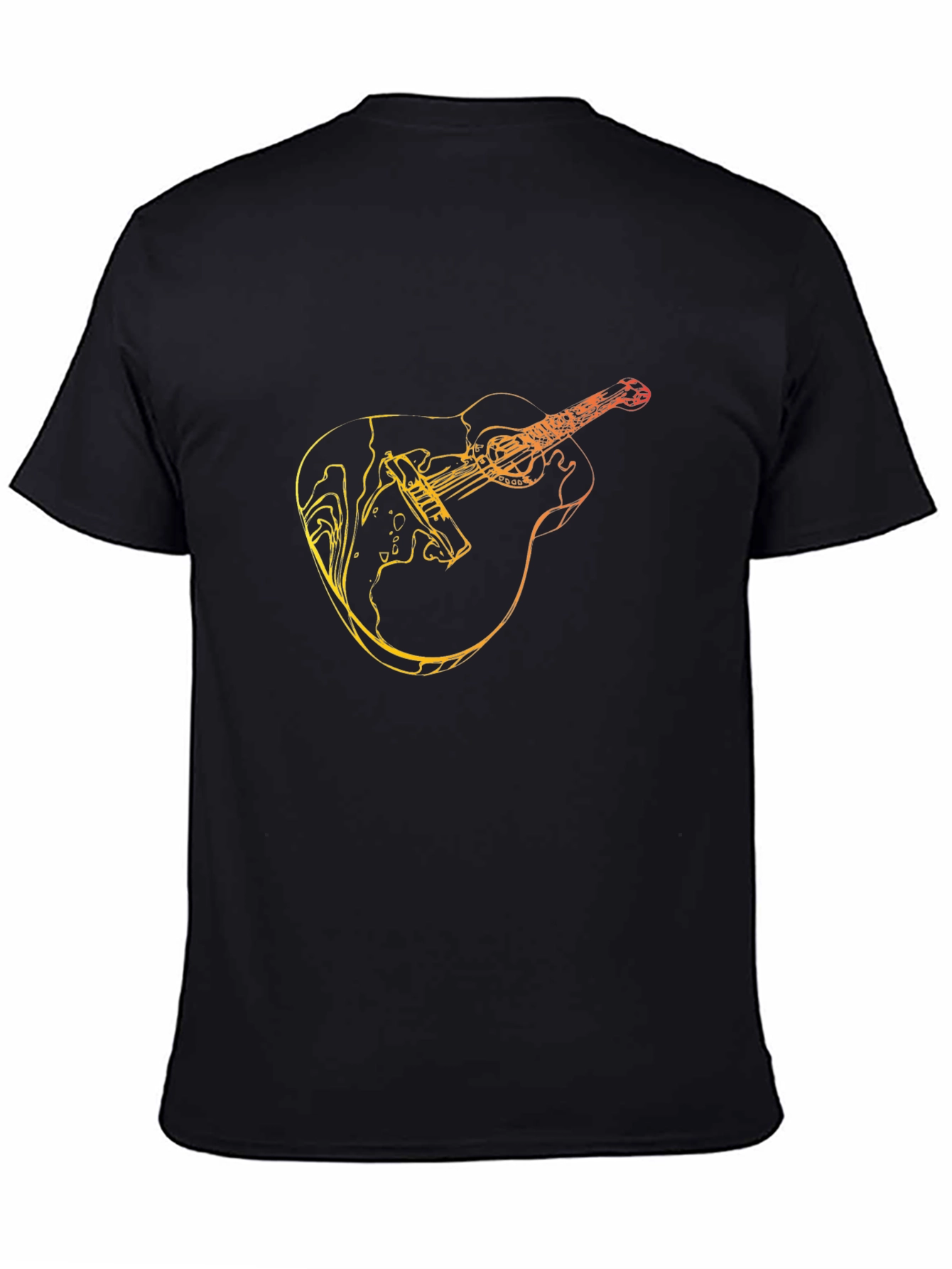 Guitar Graphic Tee - Black Mens T-Shirt
