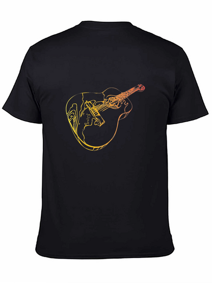 Guitar Graphic Tee - Black Mens T-Shirt