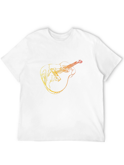 Guitar Graphic Tee - Black Mens T-Shirt