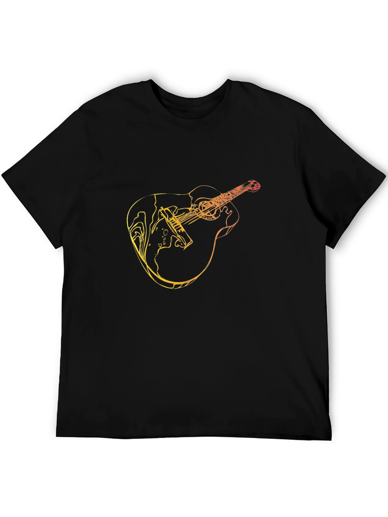 Guitar Graphic Tee - Black Mens T-Shirt