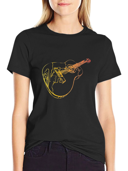 Guitar Graphic Tee - Black Mens T-Shirt
