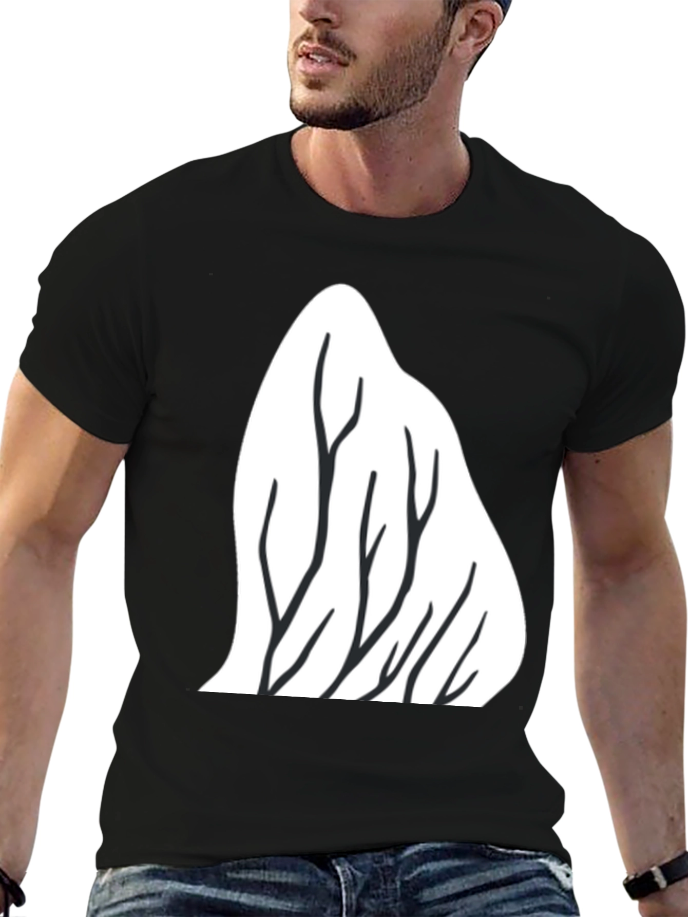 Mountain Trees Graphic Tee - Black