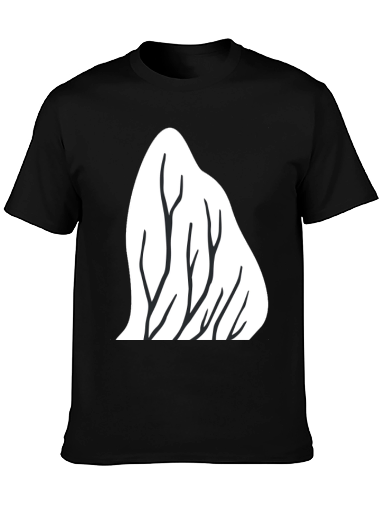 Mountain Trees Graphic Tee - Black