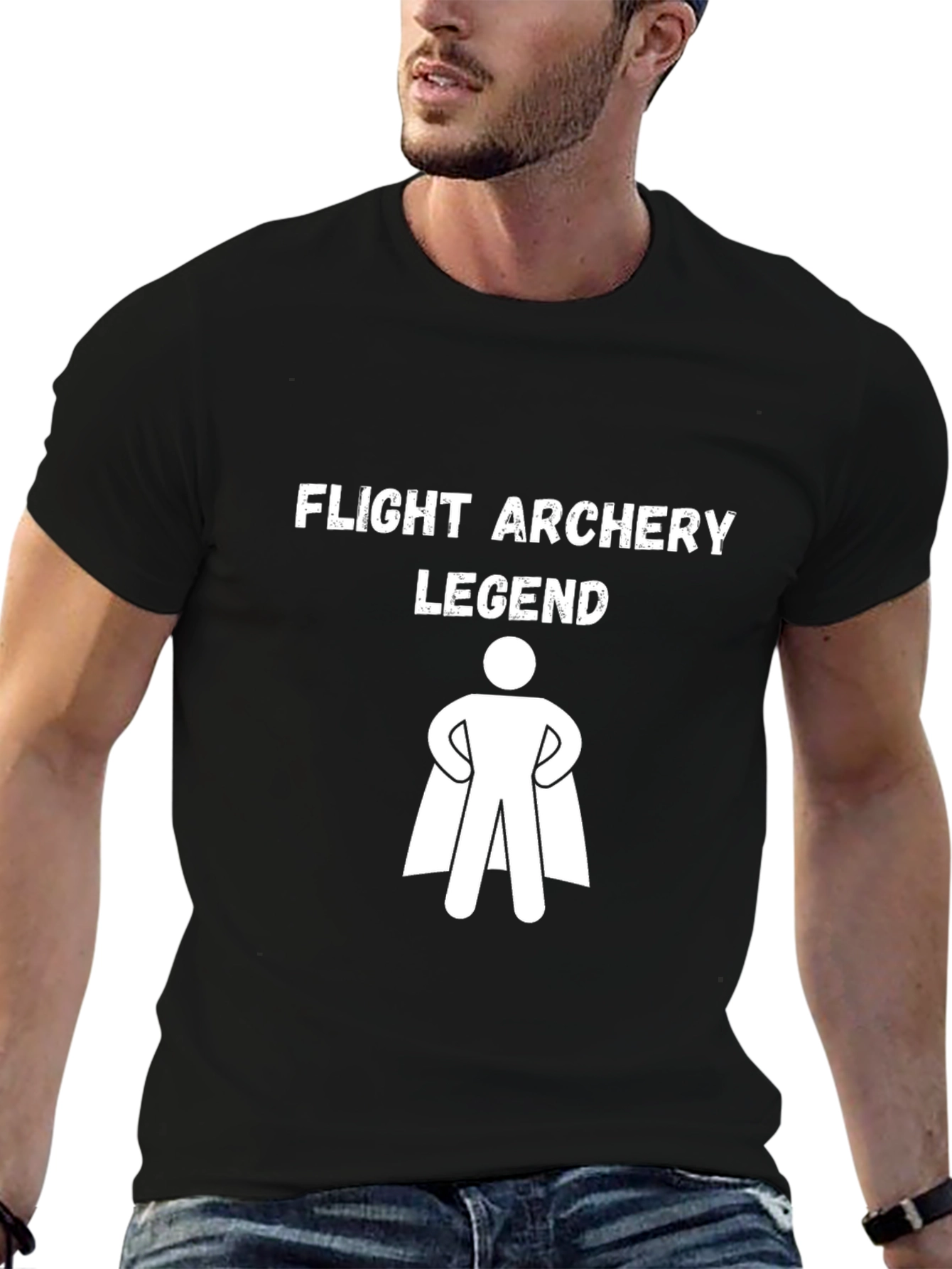 Flight Archery Legend T-Shirt: Black Cotton Tee