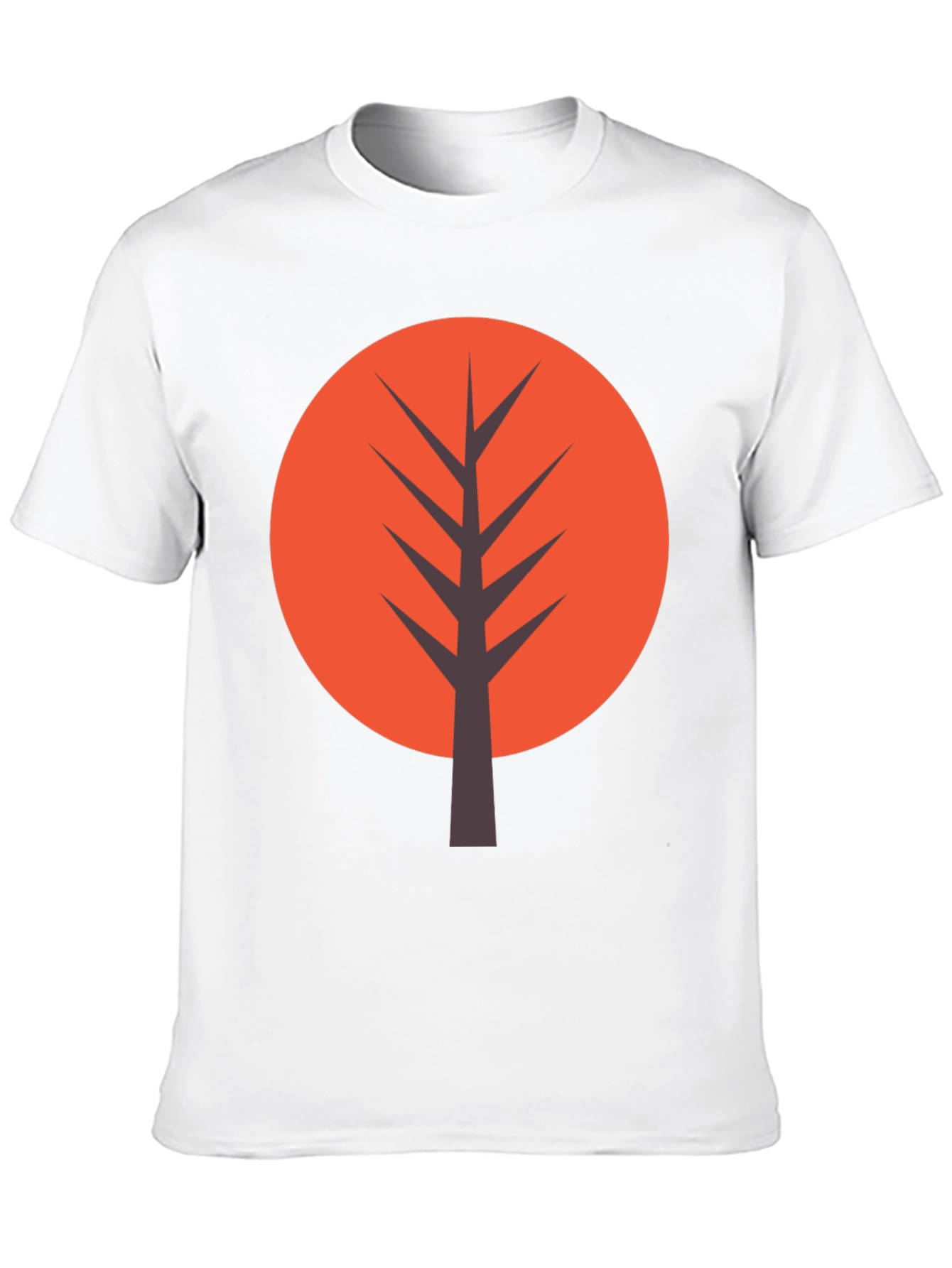 Modern Tree Graphic Tee - Casual Black T-Shirt