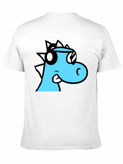 Cool Cartoon Dino Black T-Shirt