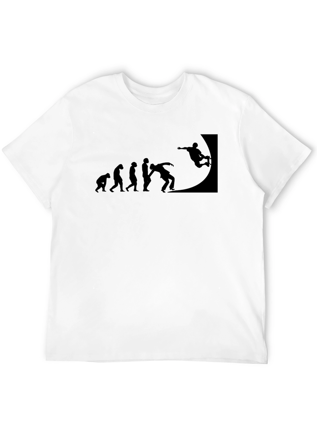 Skateboarding Evolution Black T-Shirt