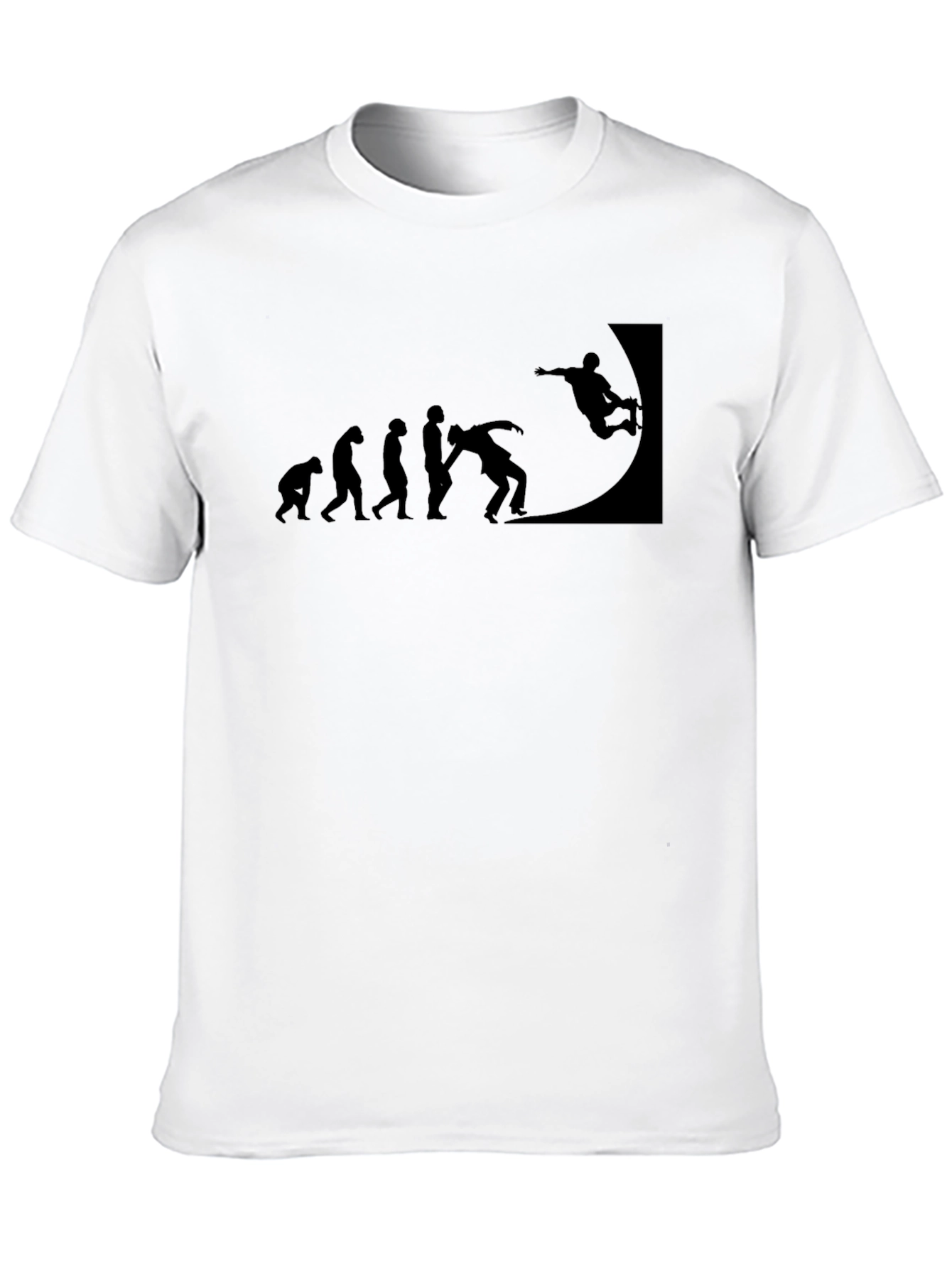 Skateboarding Evolution Black T-Shirt