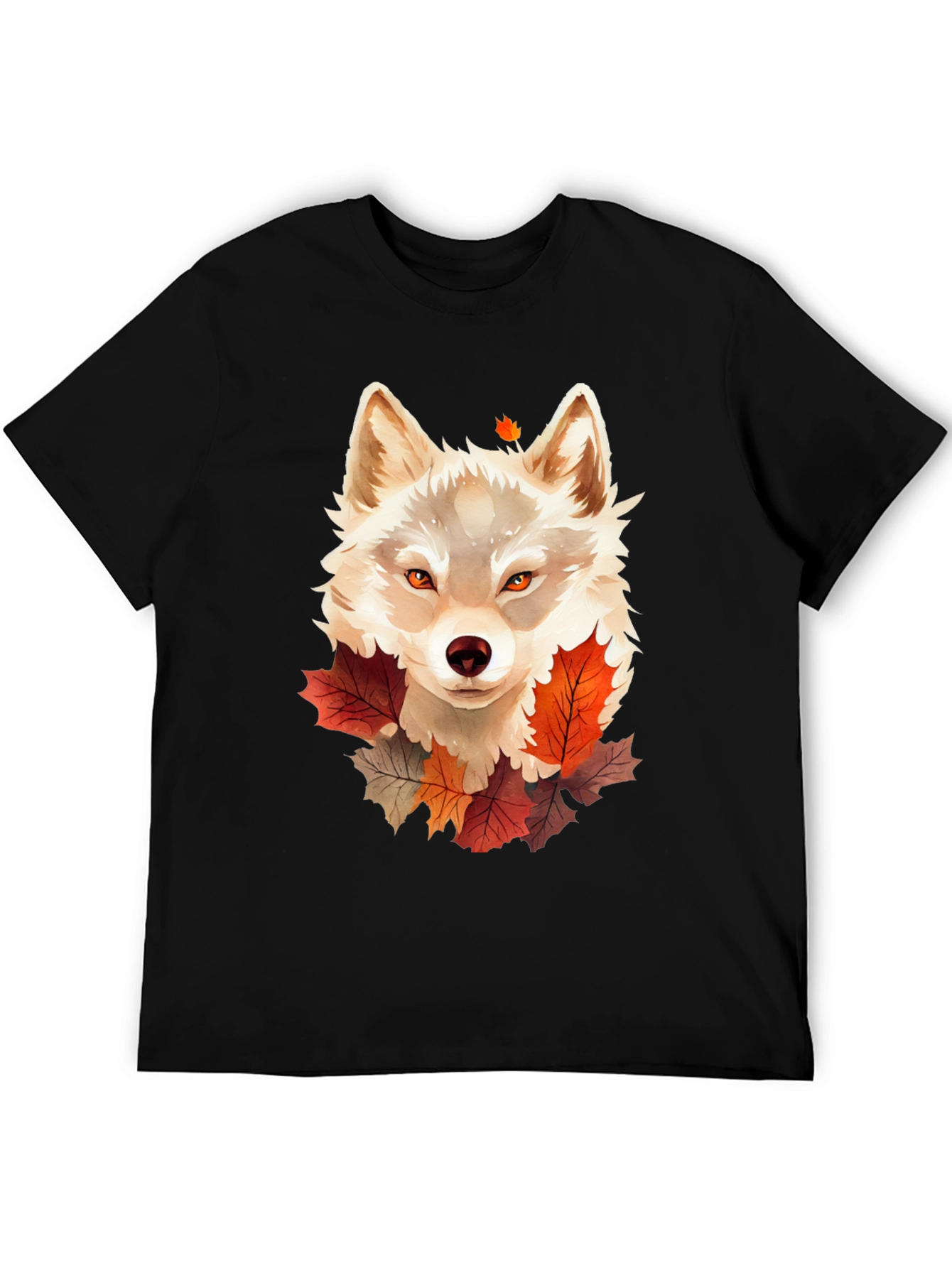 Autumn Wolf Graphic Tee - Stylish Fall Design