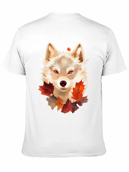 Autumn Wolf Graphic Tee - Stylish Fall Design