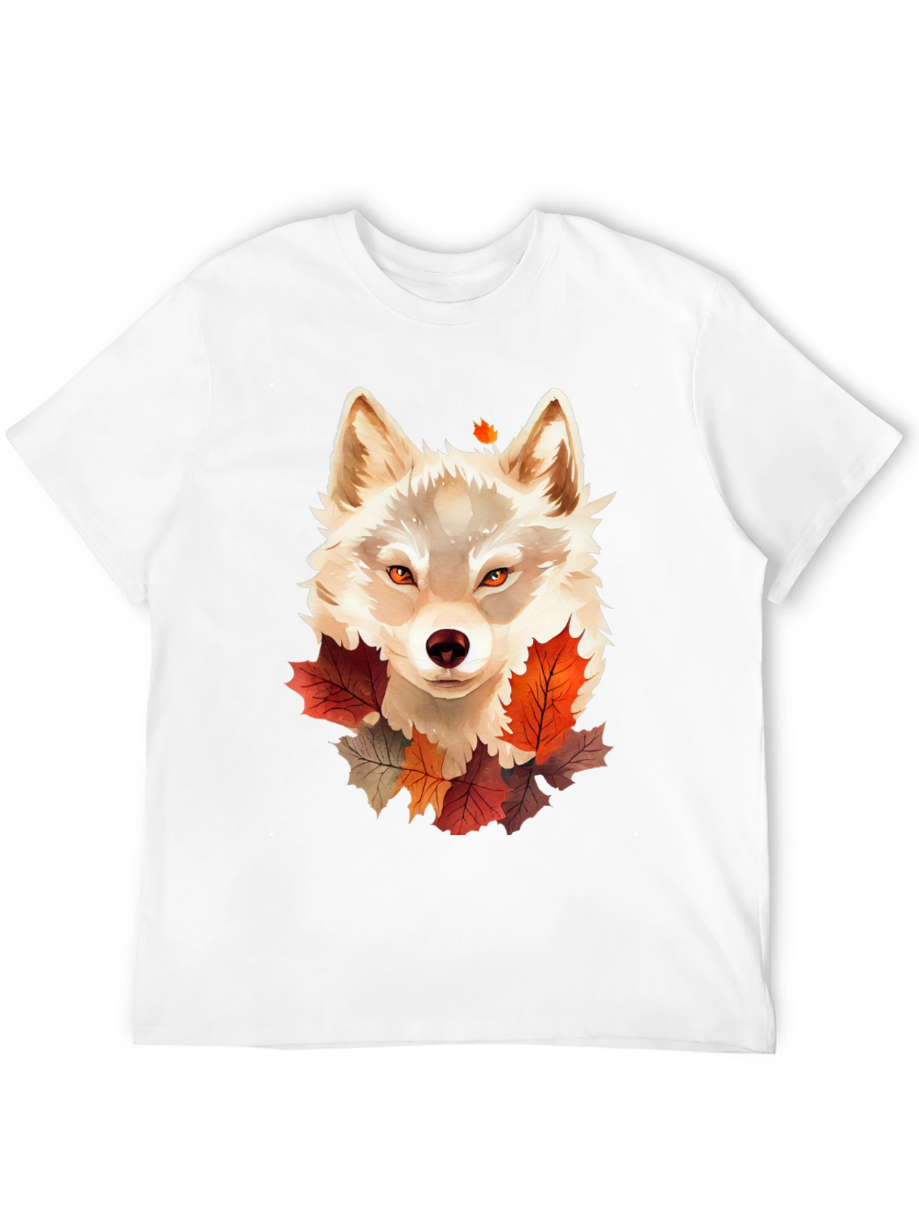 Autumn Wolf Graphic Tee - Stylish Fall Design