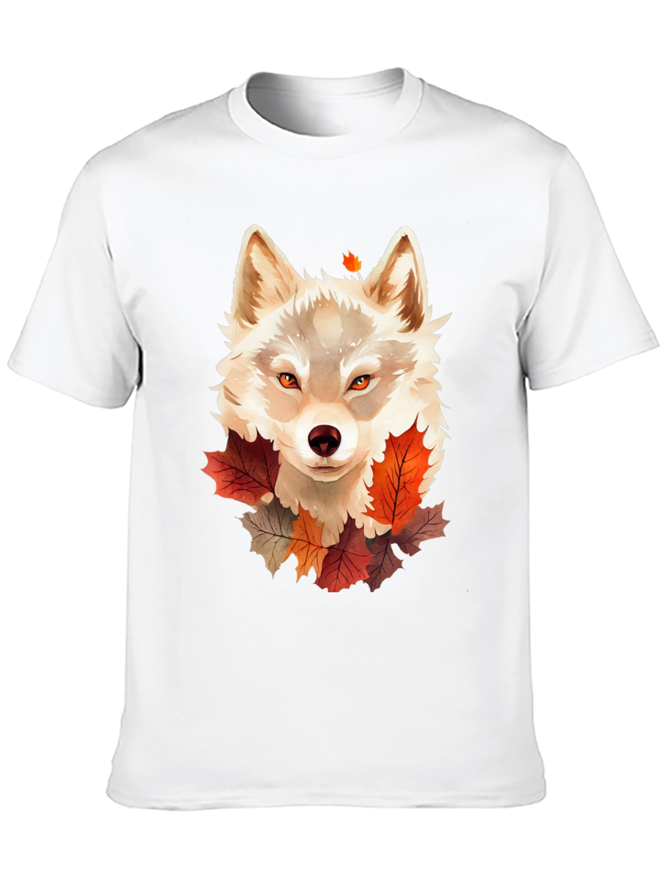 Autumn Wolf Graphic Tee - Stylish Fall Design